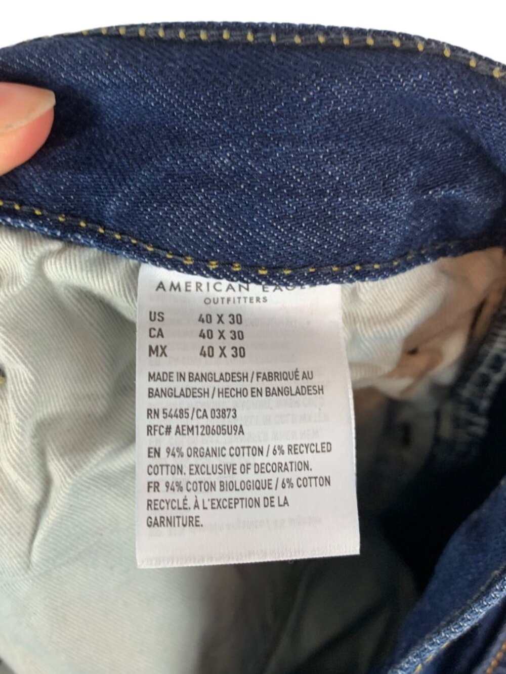 American Eagle Slim button fly Jeans size Mens 40 x 30 - Picture 6 of 6